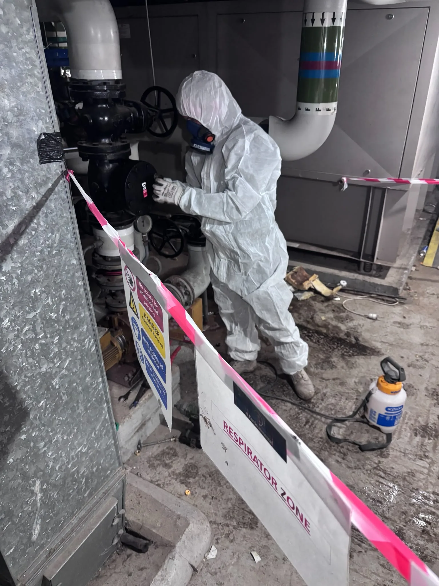Asbestos artex removal from concrete soffit in East Ham